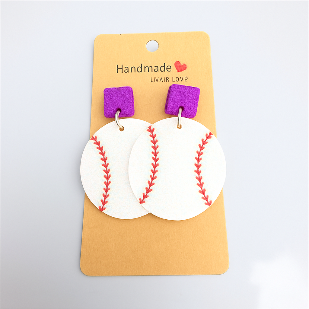 Baseball Sparkle Earrings ⚾✨