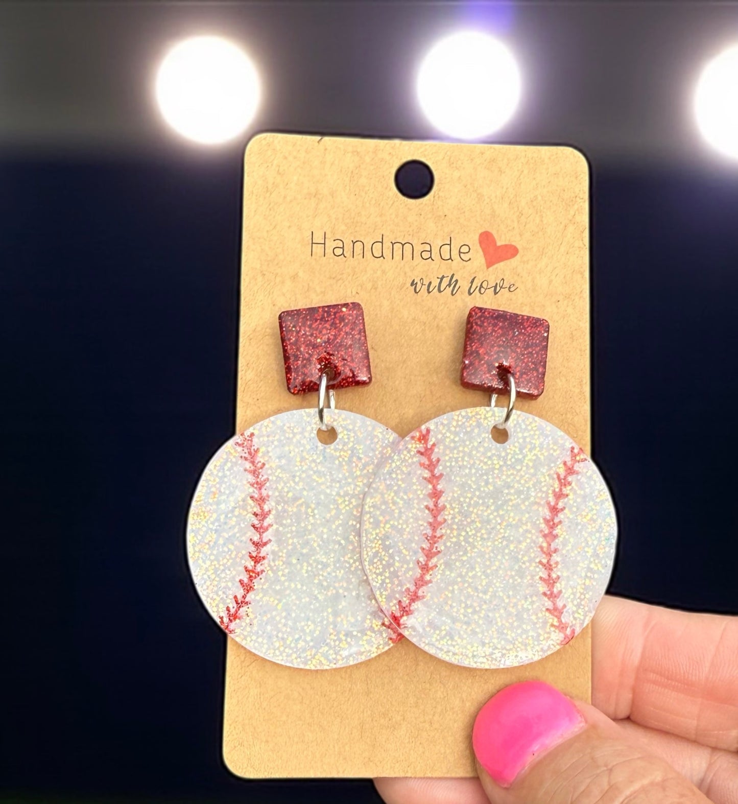 Baseball Sparkle Earrings ⚾✨