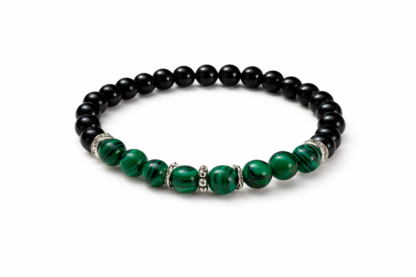 Malachite & Black Onyx Protection Bracelet