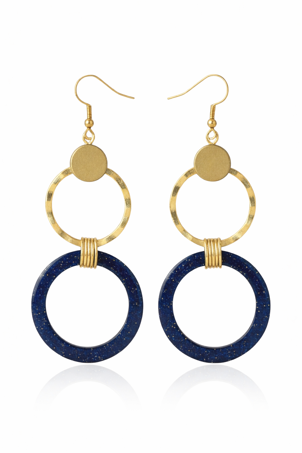 Golden Sunset Sparkle Hoops