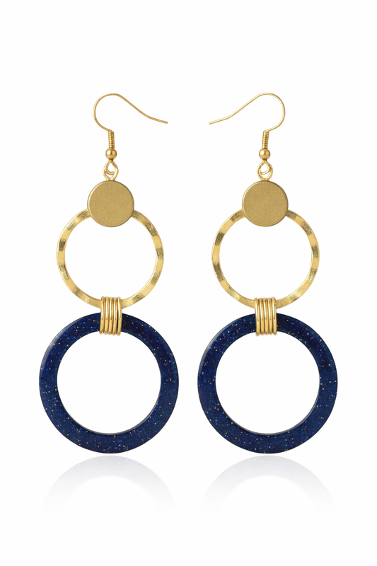 Golden Sunset Sparkle Hoops