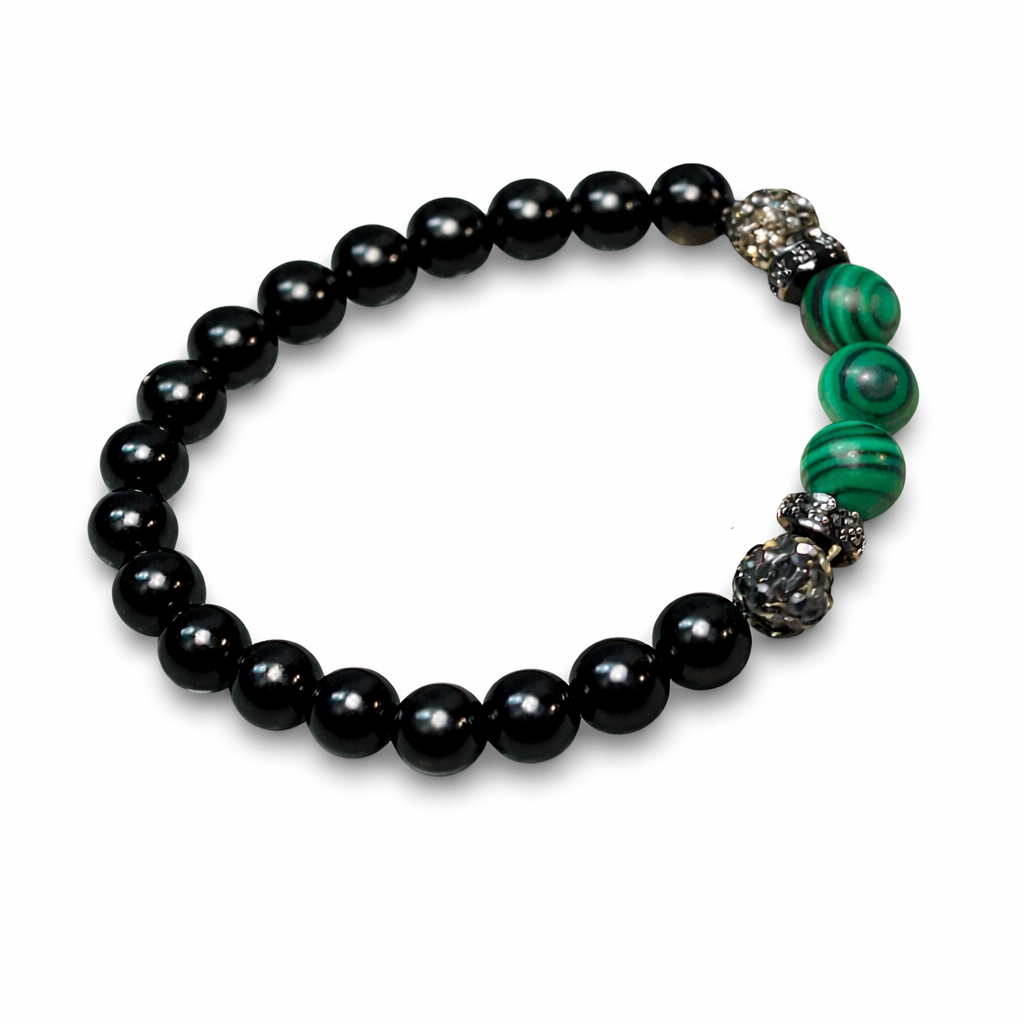 Guardian’s Shield Obsidian & Malachite Bracelet