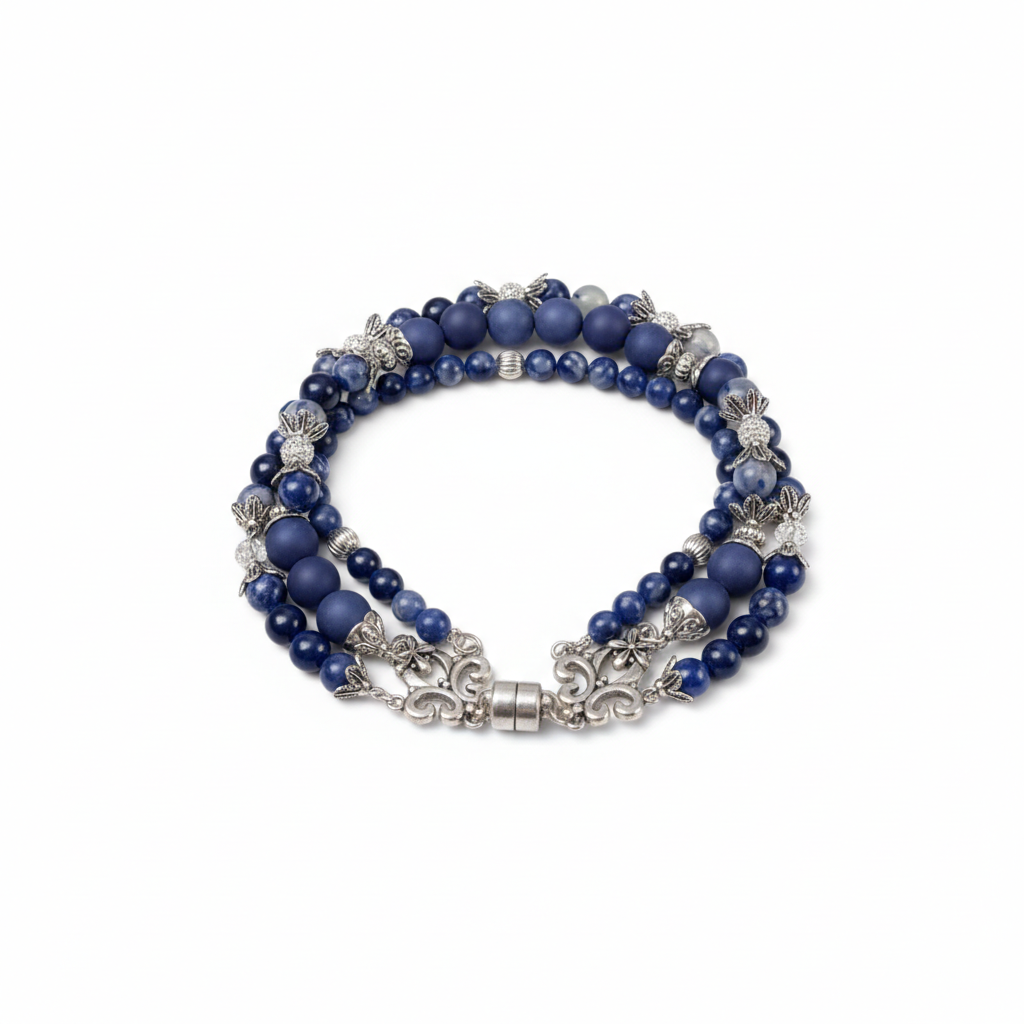 Midnight Royal Three-Tier Magnetic Bracelet