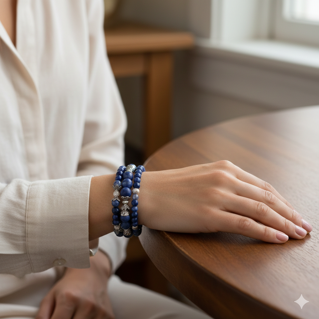 Midnight Royal Three-Tier Magnetic Bracelet