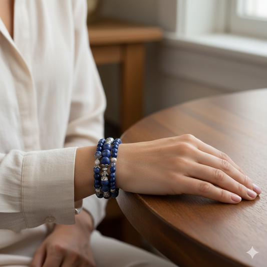 Midnight Royal Three-Tier Magnetic Bracelet