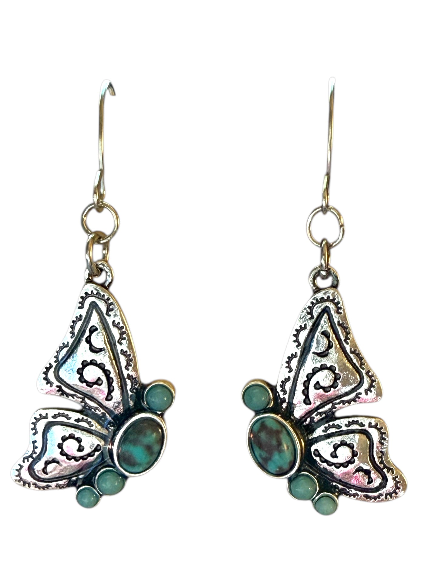 Whimsy Wings – Turquoise Butterfly Dangle Earrings 🦋