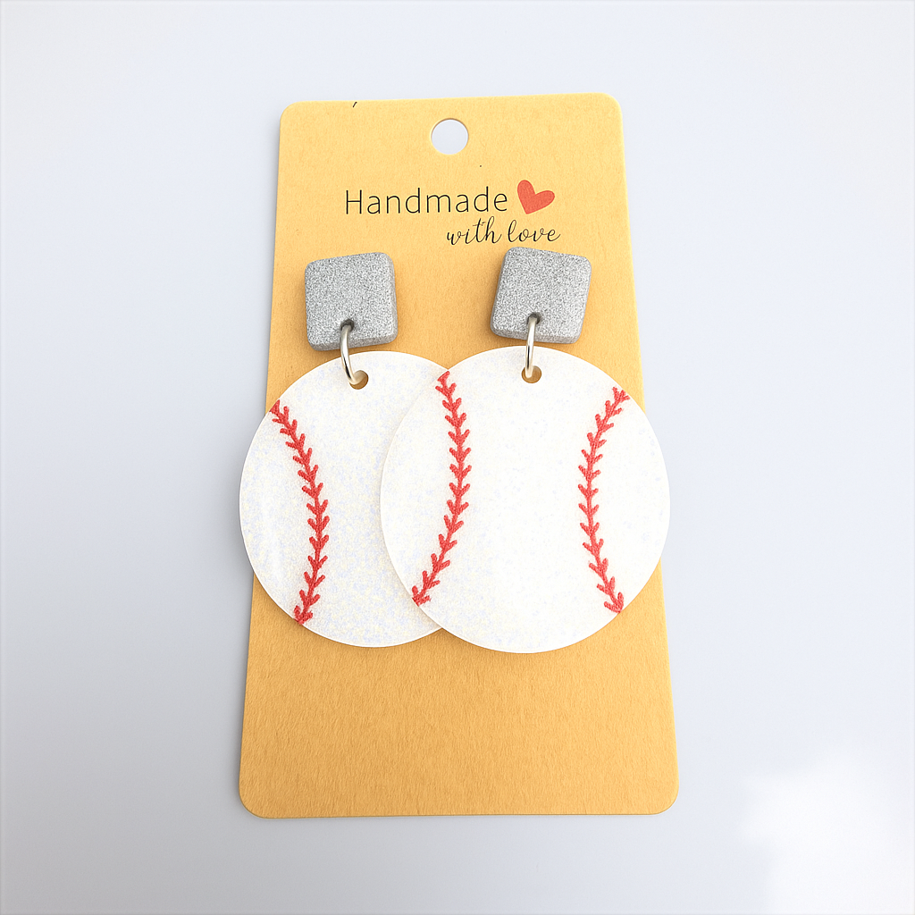 Baseball Sparkle Earrings ⚾✨