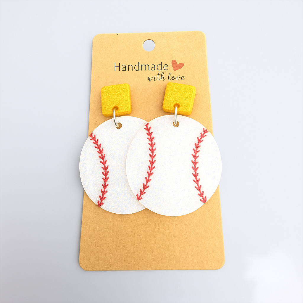Baseball Sparkle Earrings ⚾✨