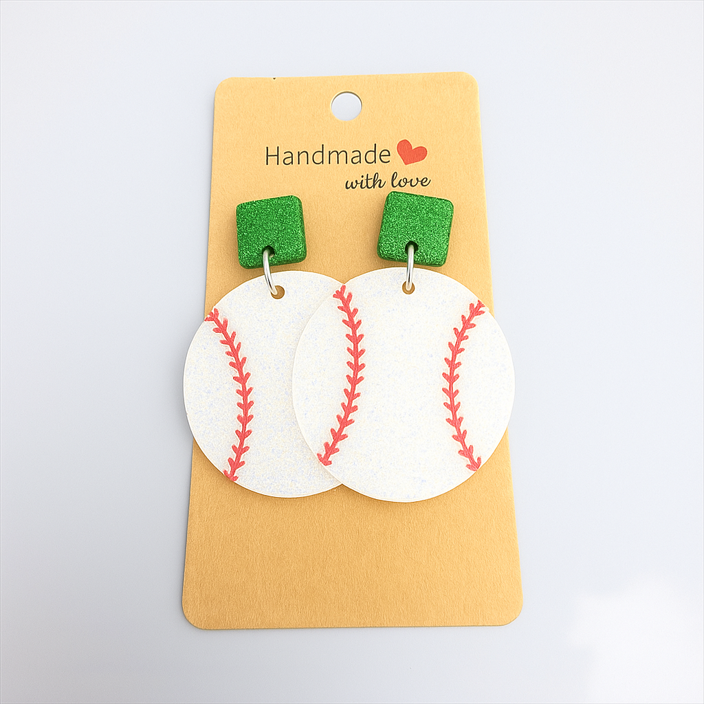 Baseball Sparkle Earrings ⚾✨