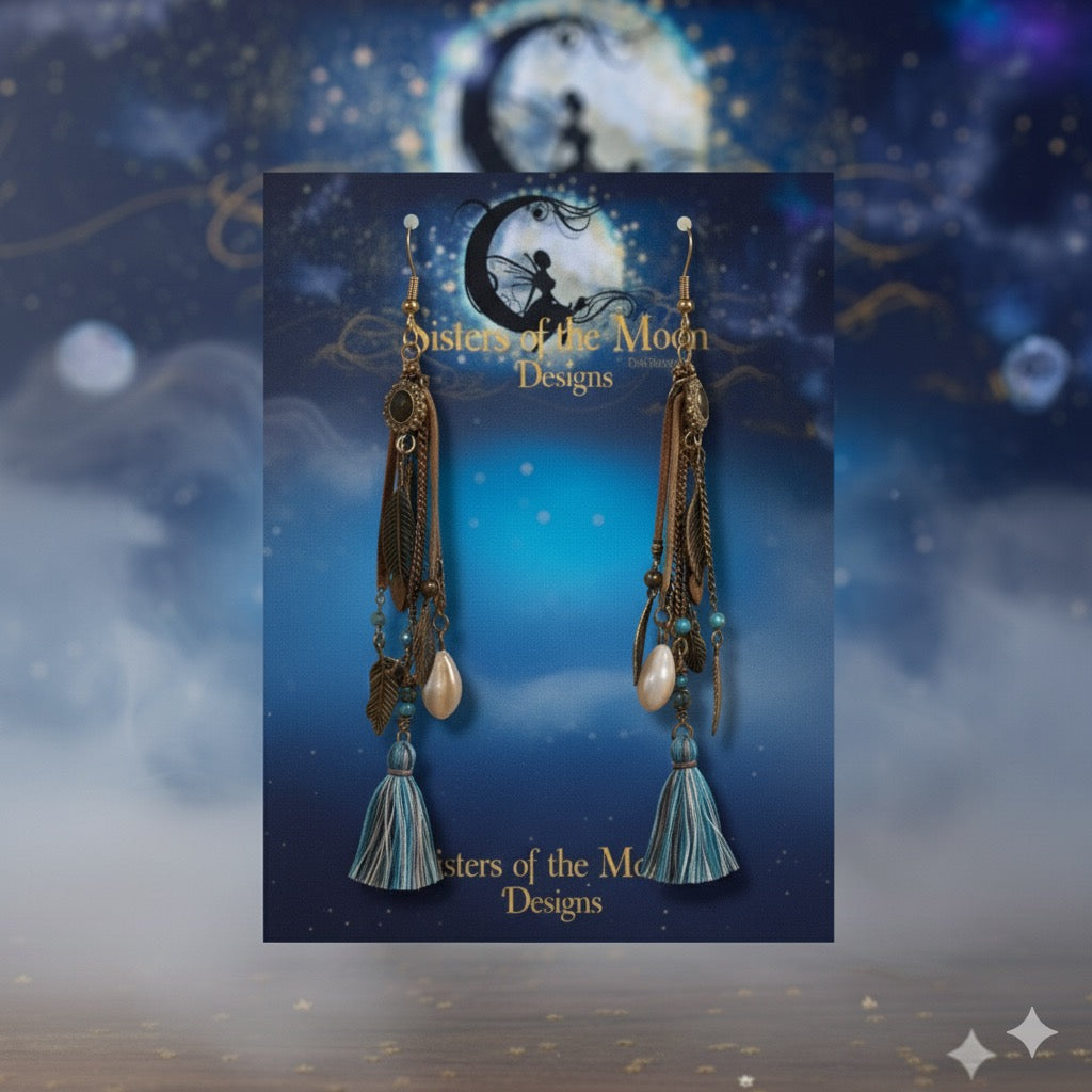 Boho Spirit Tassel Earrings – Turquoise Dreams