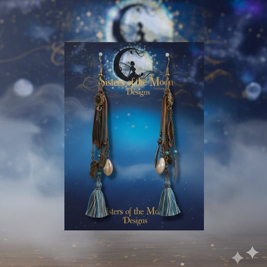Boho Spirit Tassel Earrings – Turquoise Dreams