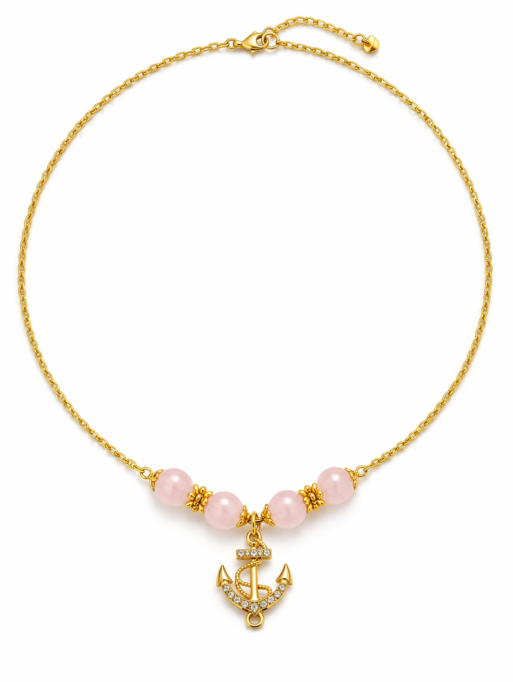 Rose Quartz Bracelet & Necklace Set