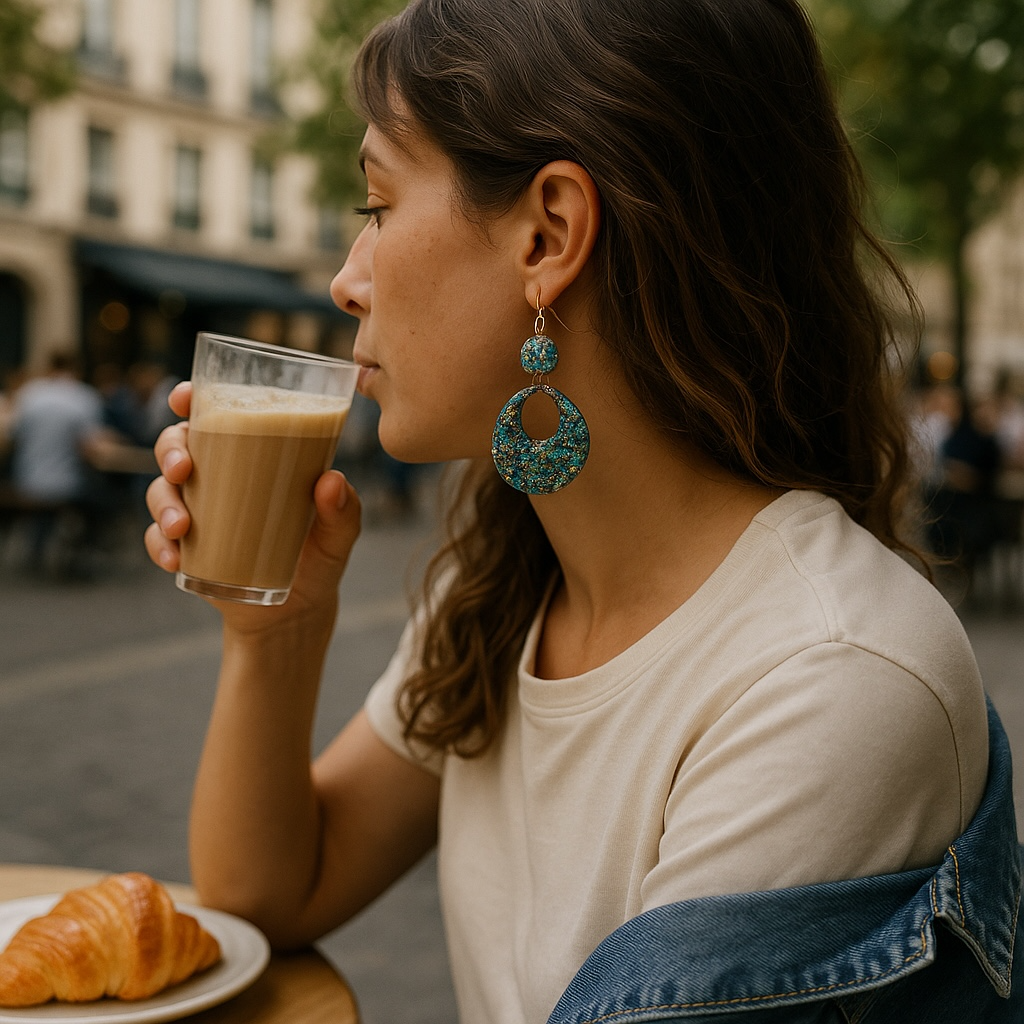 Electric Tide: Glitter Resin Earring Collection (Handmade | One-of-a-Kind | Stainless Steel Hooks)