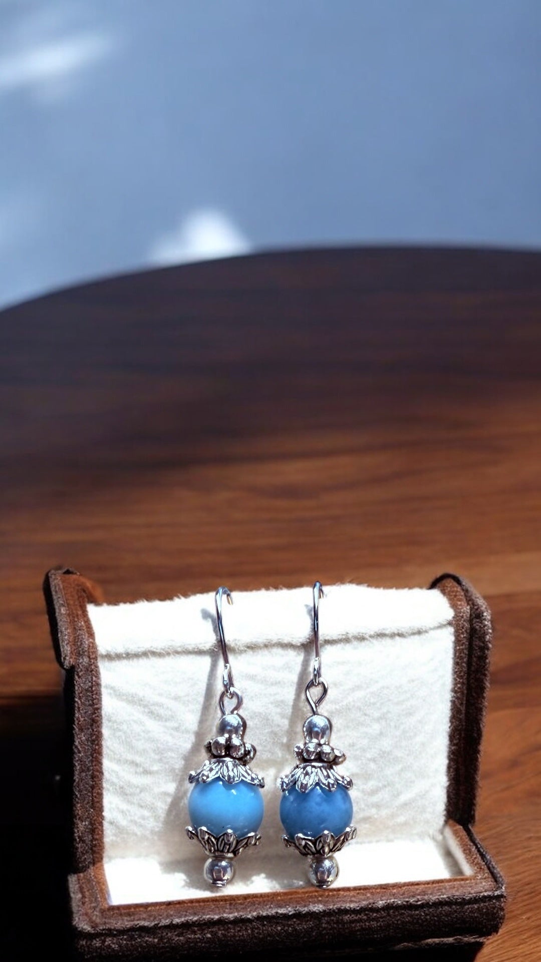 Larimar & Howlite Serenity Set — Calming Bracelet & Earrings