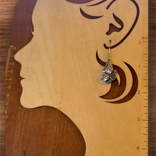 Whimsy Wings – Turquoise Butterfly Dangle Earrings 🦋