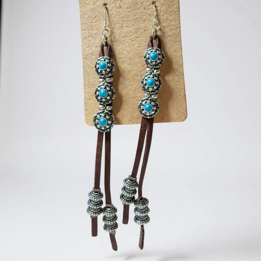 Desert Trails Turquoise Dangle Earrings