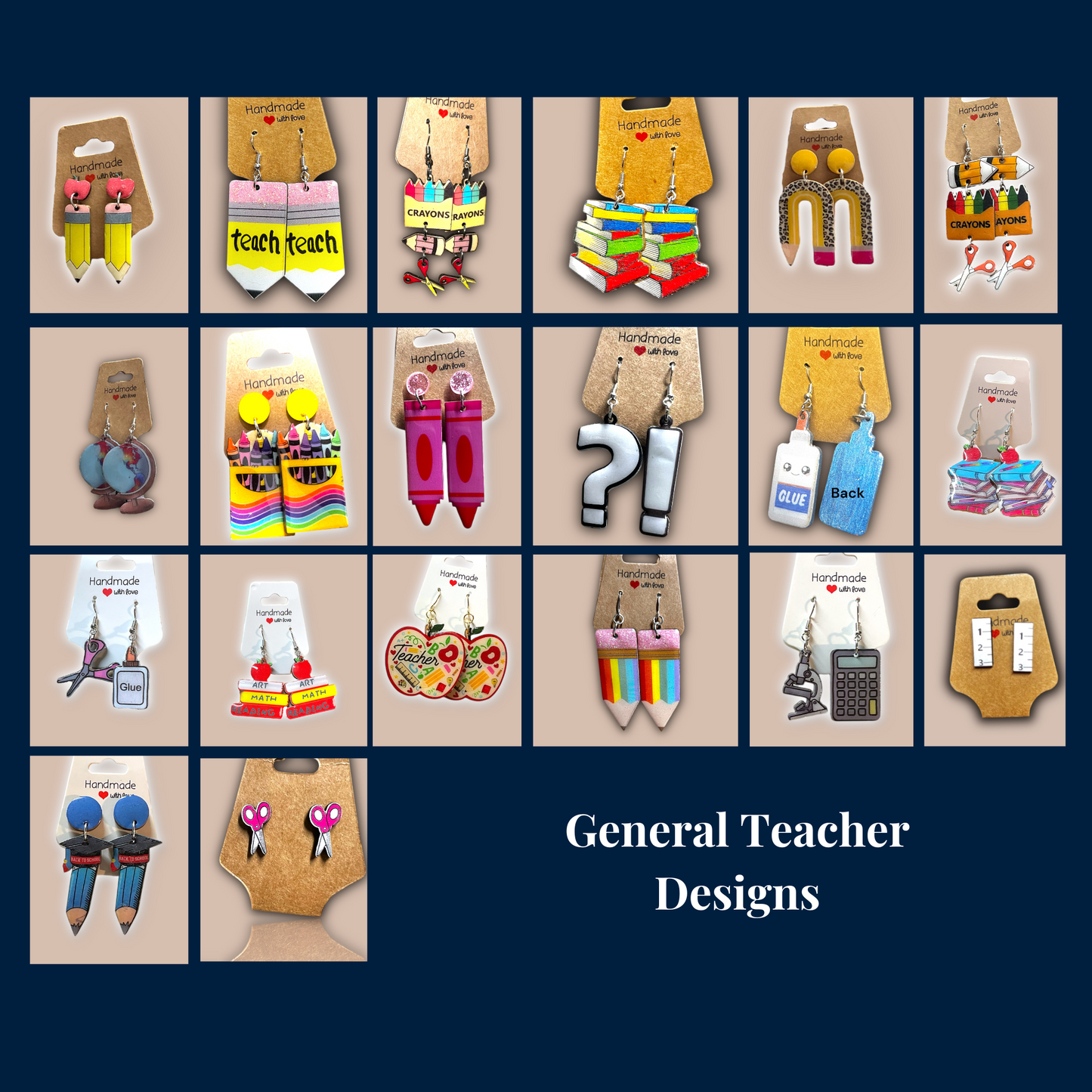 Teacher Earrings - General Designs
