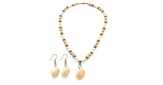 Shark's Eye Earring & Necklace Set