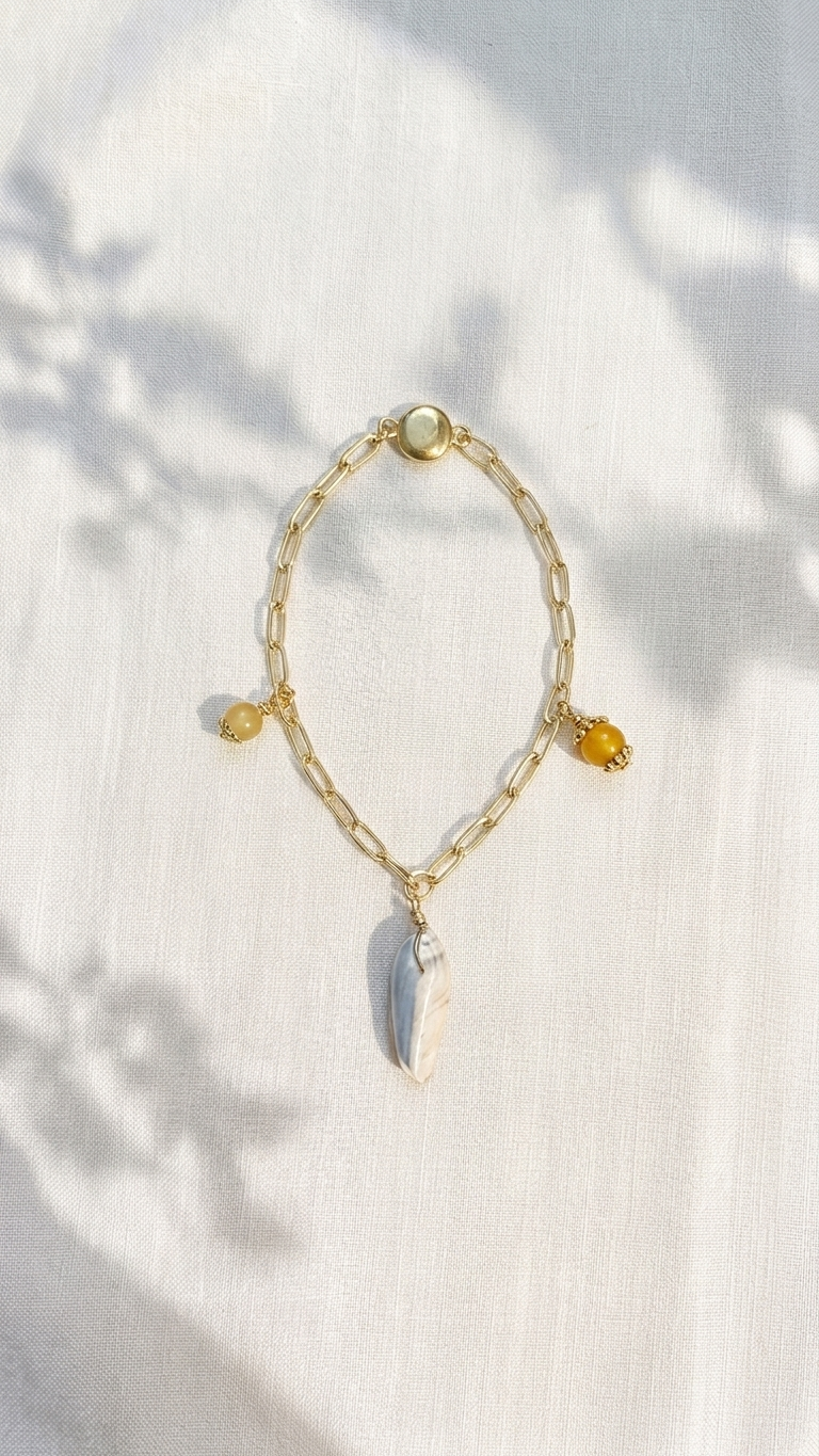 Coastal 3-Piece Olive Shell Necklace, Bracelet & Earrings
