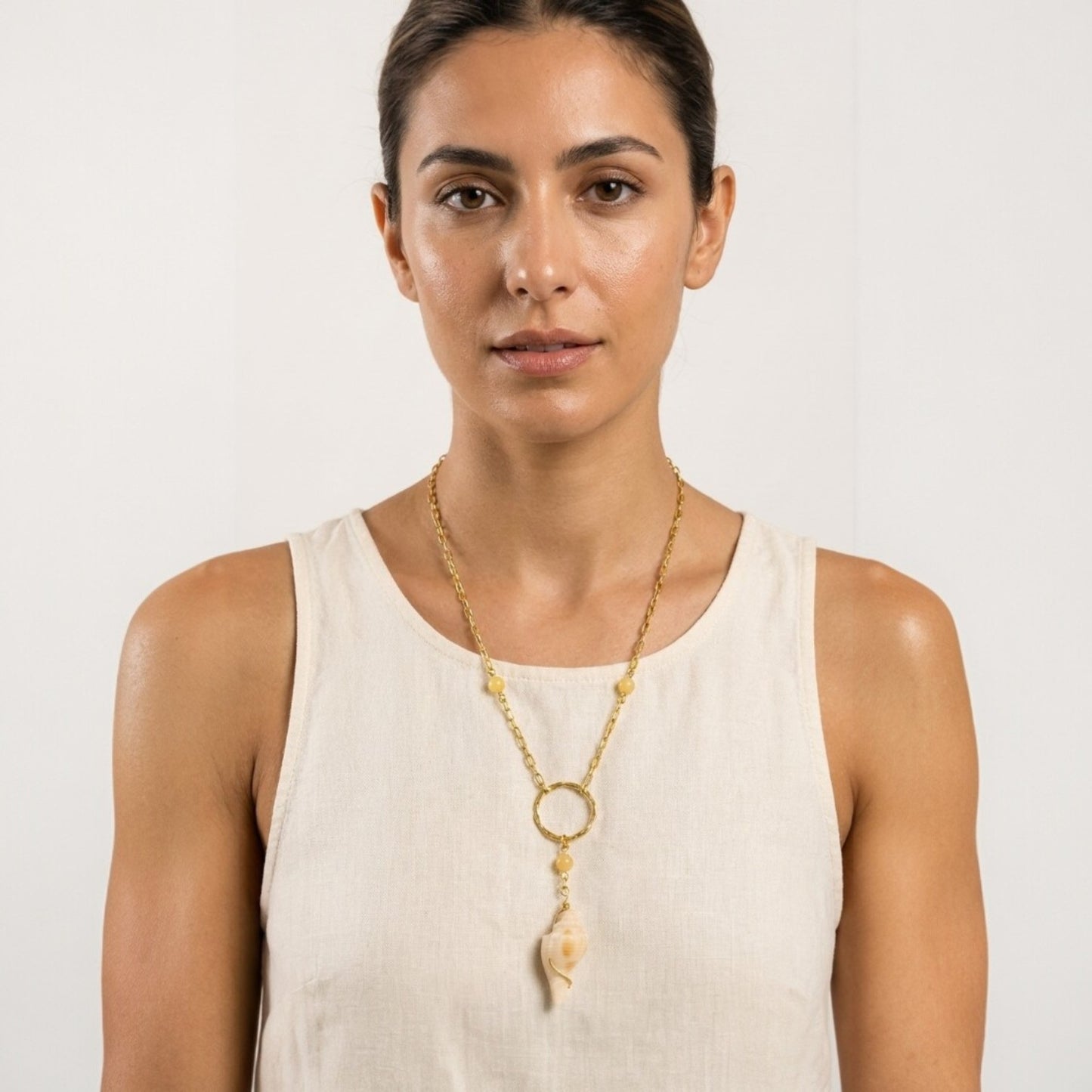 Golden Tide Shell Necklace