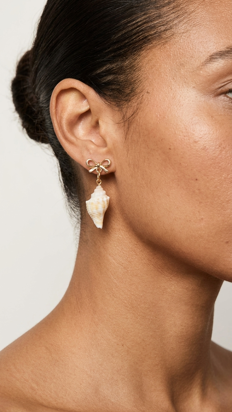 Coastal Bow Shell Earrings