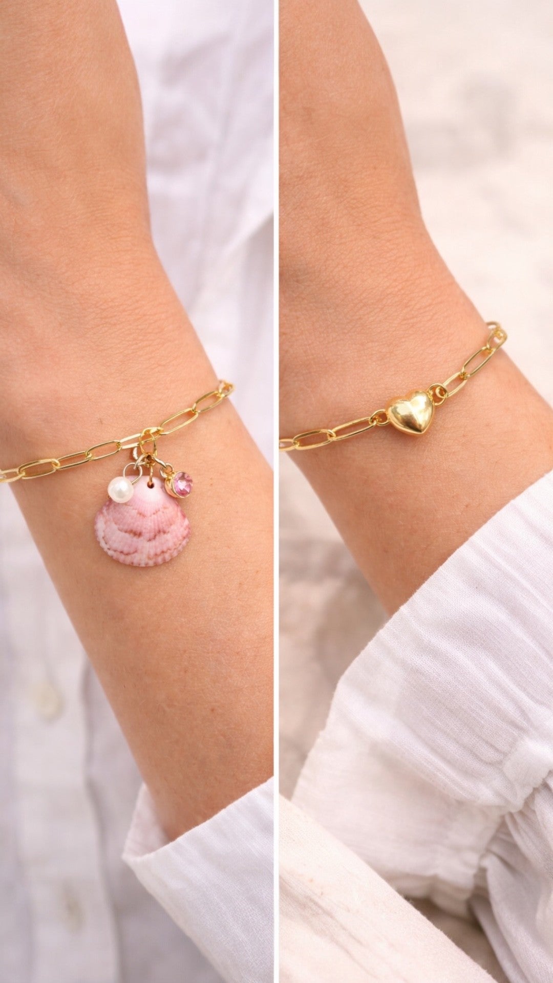 Seashell Necklace, Bracelet, Earrings & Matching Set
