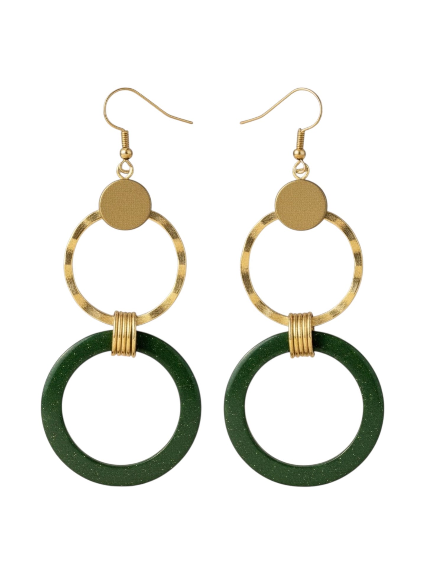 Golden Sunset Sparkle Hoops