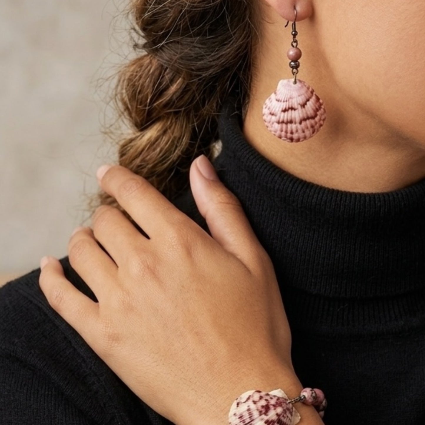 Blush Tide Shell Jewelry Set