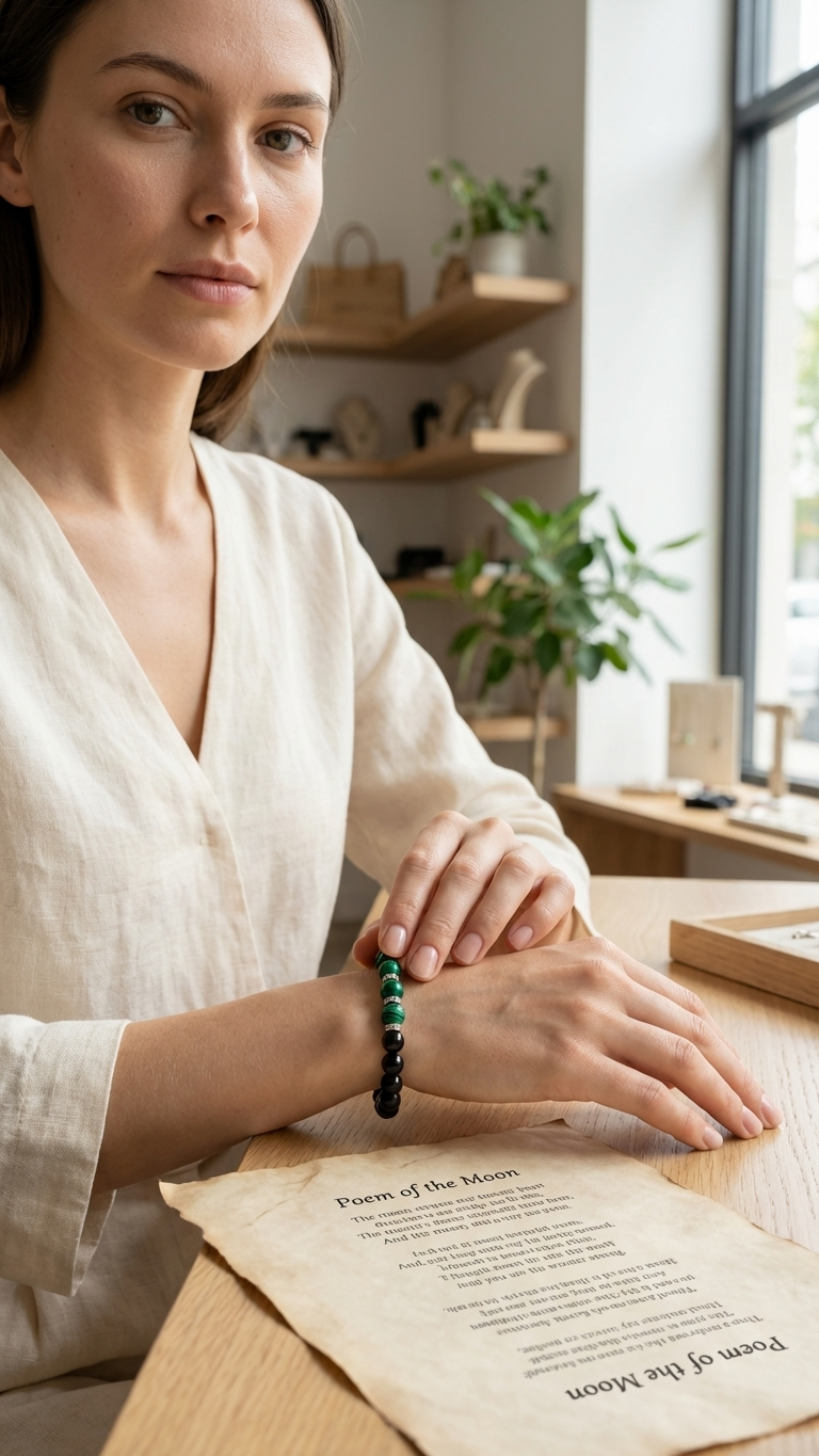 Malachite & Black Onyx Protection Bracelet