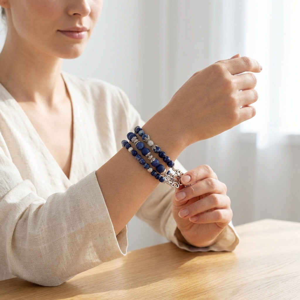 Midnight Royal Three-Tier Magnetic Bracelet