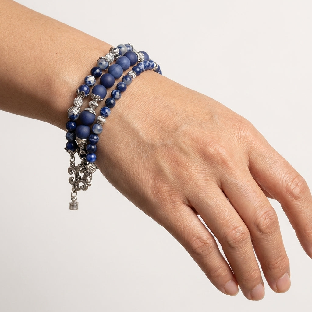 Midnight Royal Three-Tier Magnetic Bracelet