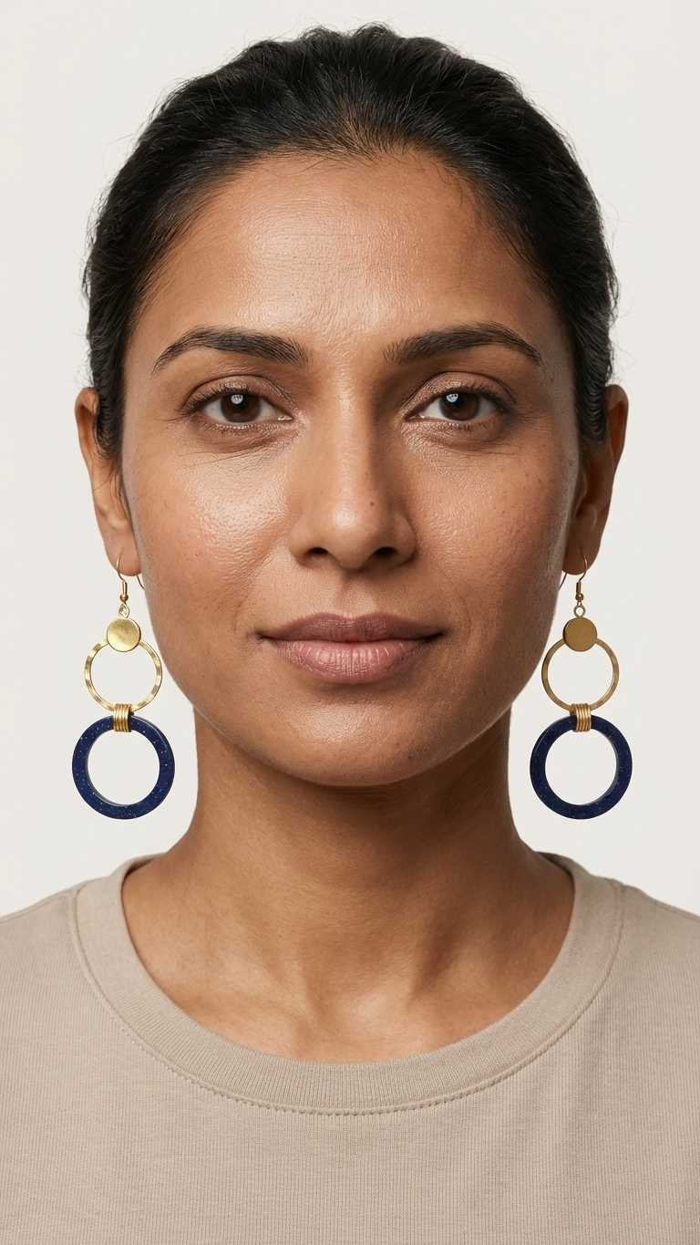 Golden Sunset Sparkle Hoops