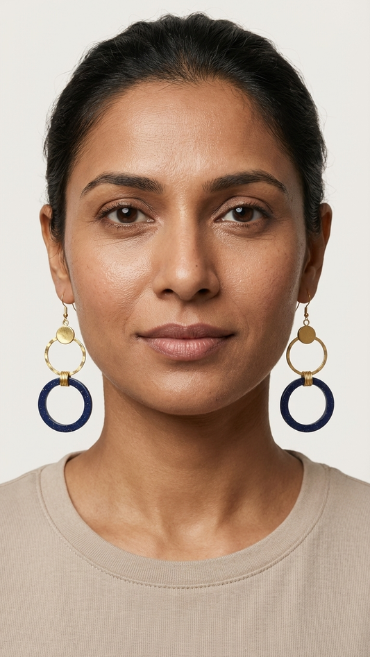 Golden Sunset Sparkle Hoops