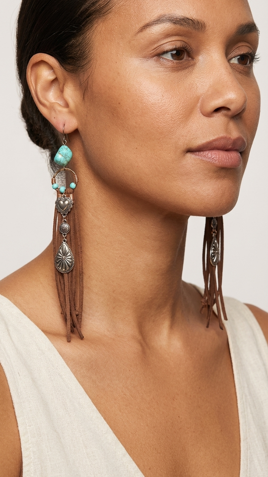 Desert Fringe Cowgirl Earrings