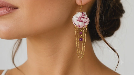 Rhodonite Tide Seashell Tassel