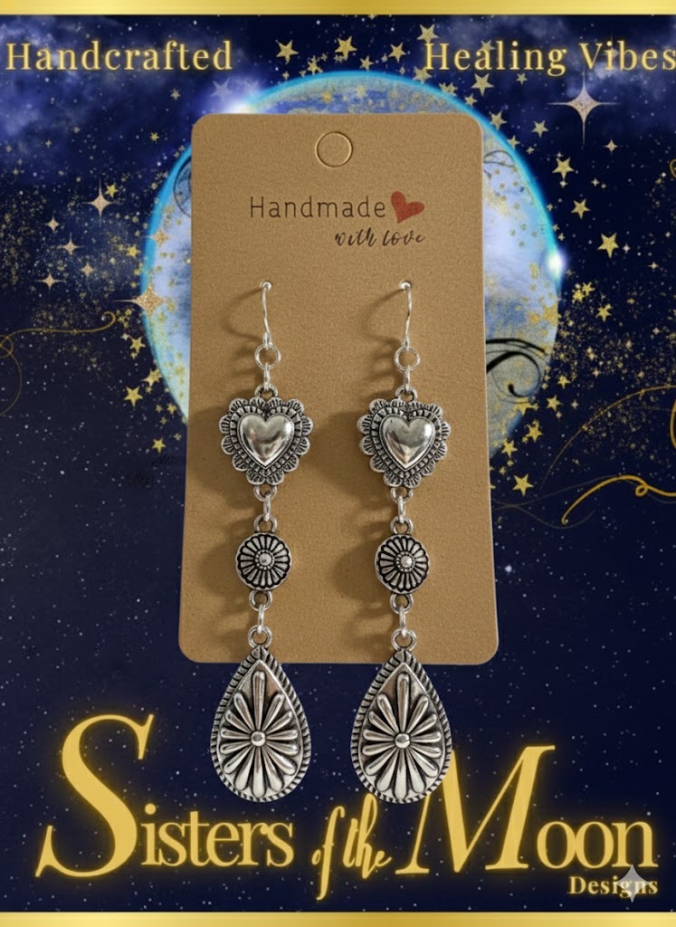 Western Heart Dangle Earrings